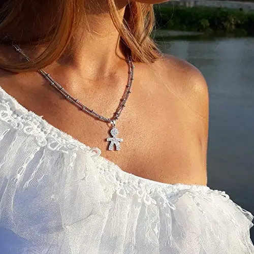 SAGA GIOIELLI® COLLANA CHIAMA ANGELI GRAVIDANZA BOLA MESSICANA CHARM CIUCCIO… miniatura 2