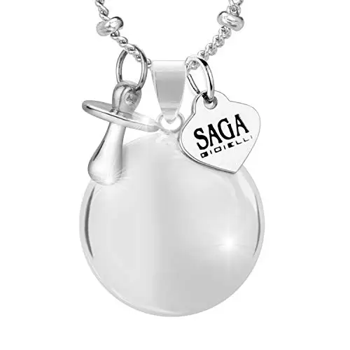SAGA GIOIELLI - Collana Chiama Angeli Gravidanza Ciondolo Richiamo Degli Angeli Gravidanza, Idee Regali per Donne