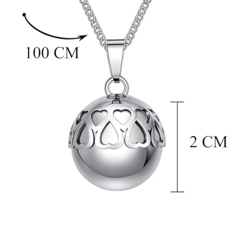 SAGA GIOIELLI - Collana Chiama Angeli Gravidanza Lunga con Ciondolo Richiamo Degli Angeli Gravidanza, Idee Regali per miniatura 2