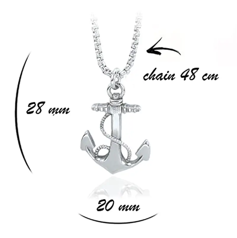 SAGA GIOIELLI® COLLANA UOMO ANCORA ACCIAIO miniatura 3