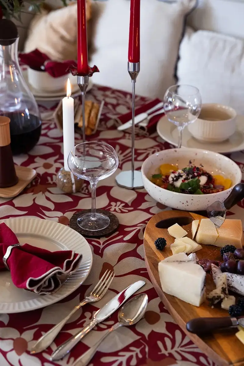 tovaglia con cotone Edith 280 cm colore granata miniatura 4