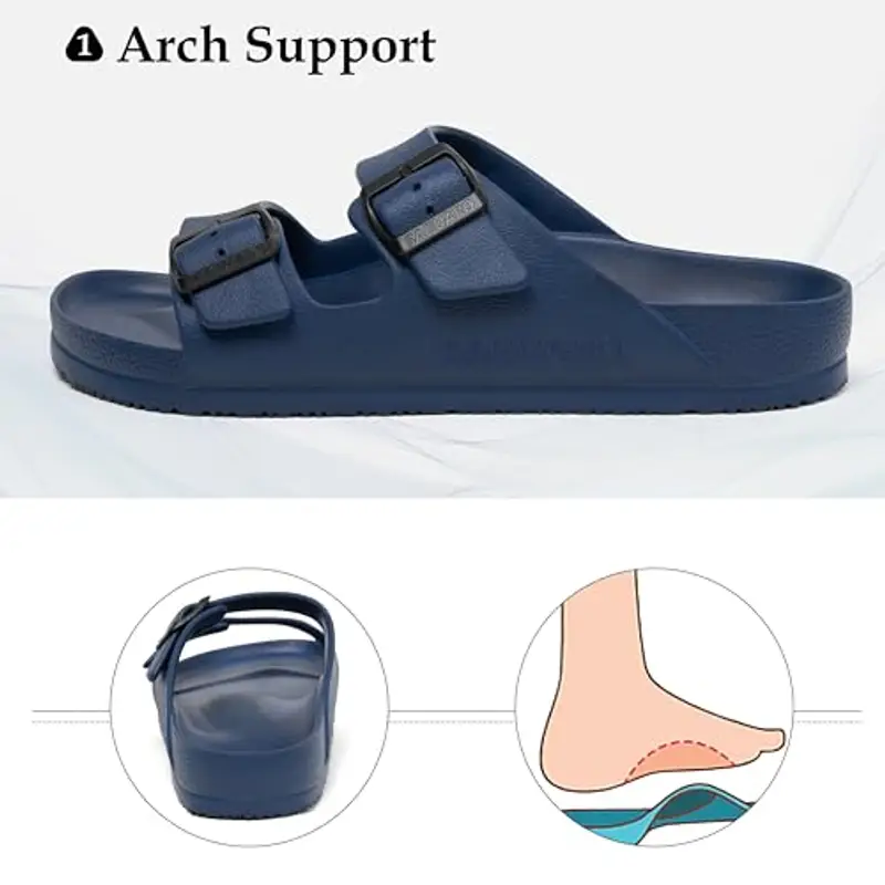 SAGUARO Pantofole Uomo Blu 1603301 miniatura 2