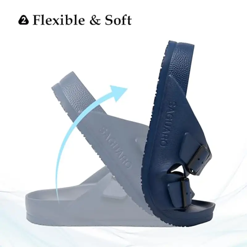 SAGUARO Pantofole Uomo Blu 1603301 miniatura 3