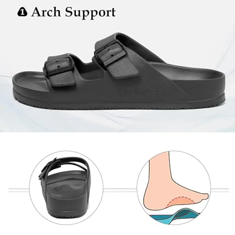 SAGUARO Pantofole Uomo Grigio 1603304 miniatura 2