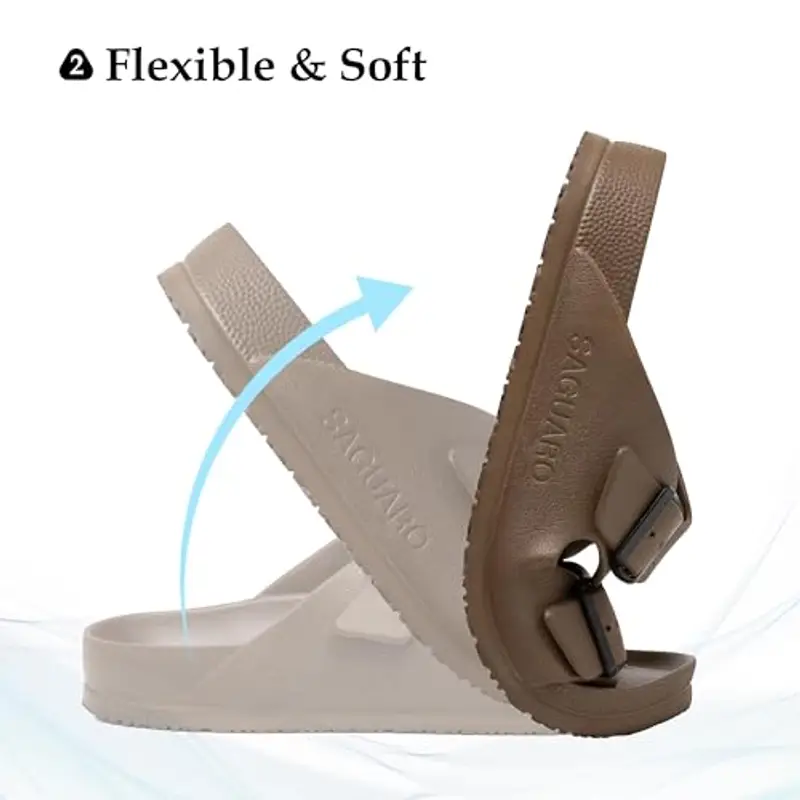 SAGUARO Pantofole Uomo Marrone 1603305 miniatura 3