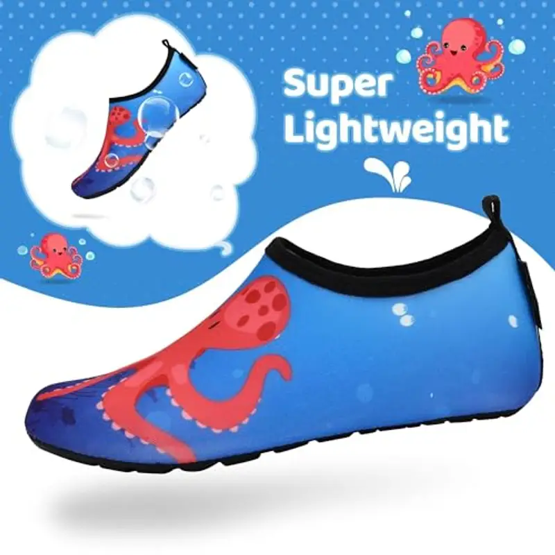 SAGUARO Ragazzi Ragazze Scarpe da Acqua Scarpette Mare Spiaggia da Immersione per Sportive Acquatici Nuotare Rapida Asciugatura Antiscivolo Comode, Dodger Blue 34/35 EU miniatura 2