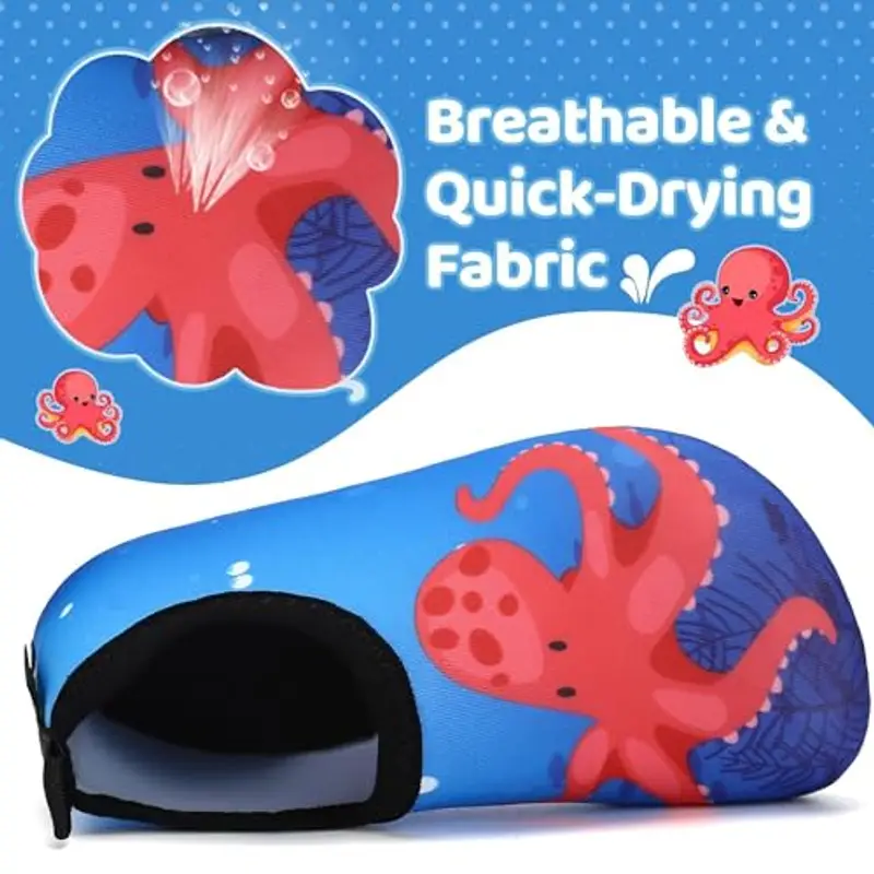 SAGUARO Ragazzi Ragazze Scarpe da Acqua Scarpette Mare Spiaggia da Immersione per Sportive Acquatici Nuotare Rapida Asciugatura Antiscivolo Comode, Dodger Blue 34/35 EU miniatura 3