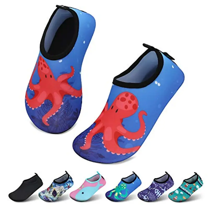 SAGUARO Scarpe da Immersione Bambini Ragazze Scarpe da Bagno Ragazzi Rapida Scarpette Scarpe da Mare Bambino Surf Spiaggia Bluacqua 34/35 EU