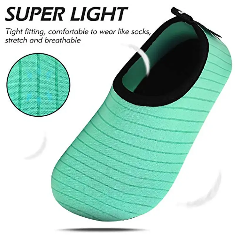 SAGUARO Scarpe da Immersione Bambini Ragazze Scarpe da Bagno Ragazzi Rapida Scarpette Scarpe da Mare Bambino Surf Spiaggia Grigiochiaro 26/27 EU miniatura 3