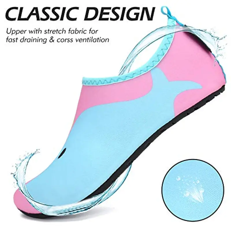 SAGUARO Scarpe da Immersione Bambini Ragazze Scarpe da Bagno Ragazzi Rapida Scarpette Scarpe da Mare Bambino Surf Spiaggia Rosablu 32/33 EU miniatura 2