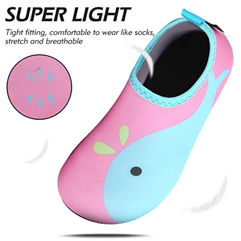 SAGUARO Scarpe da Immersione Bambini Ragazze Scarpe da Bagno Ragazzi Rapida Scarpette Scarpe da Mare Bambino Surf Spiaggia Rosablu 32/33 EU miniatura 3