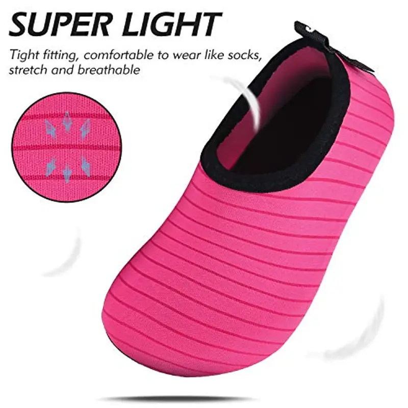 SAGUARO Scarpe da Immersione Bambini Ragazze Scarpe da Bagno Ragazzi Rapida Scarpette Scarpe da Mare Bambino Surf Spiaggia Rossochiaro 22/23 EU miniatura 3