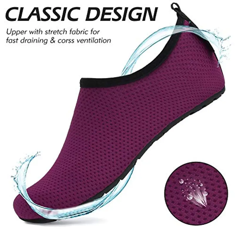 SAGUARO Scarpe da Immersione Bambini Ragazze Scarpe da Bagno Ragazzi Rapida Scarpette Scarpe da Mare Bambino Surf Spiaggia Viola 28/29 EU miniatura 2