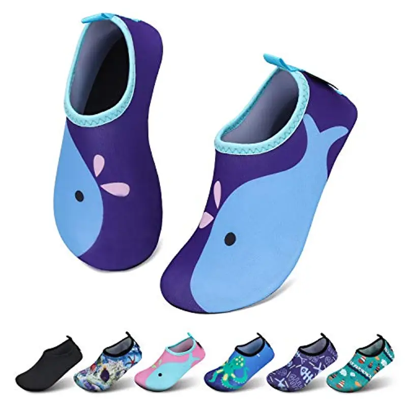 SAGUARO Scarpe da Immersione Bambini Ragazze Scarpe da Bagno Ragazzi Rapida Scarpette Scarpe da Mare Bambino Surf Spiaggia Violablu 22/23 EU