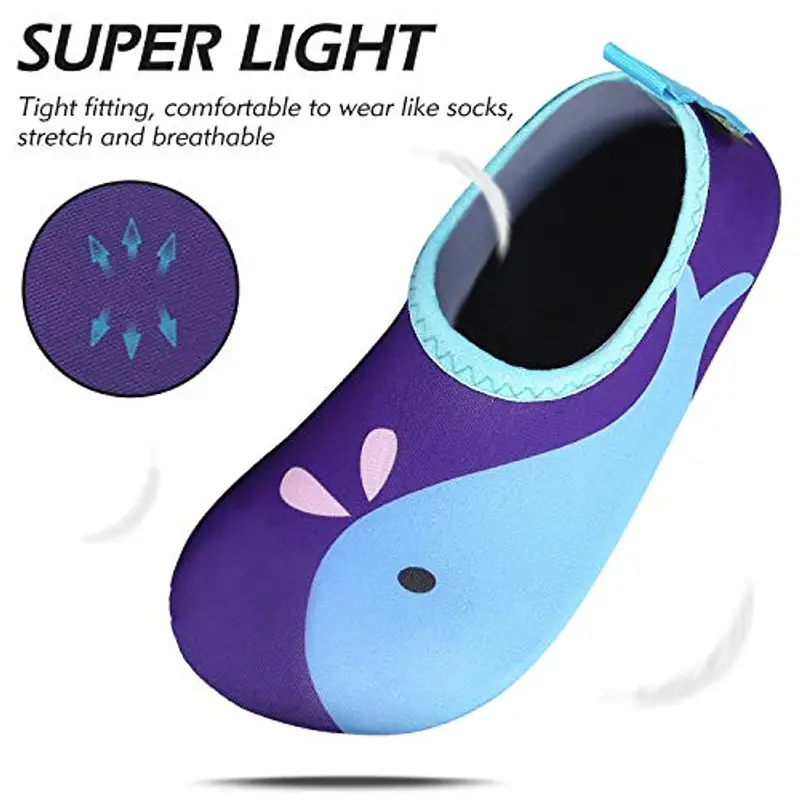 SAGUARO Scarpe da Immersione Bambini Ragazze Scarpe da Bagno Ragazzi Rapida Scarpette Scarpe da Mare Bambino Surf Spiaggia Violablu 22/23 EU miniatura 3