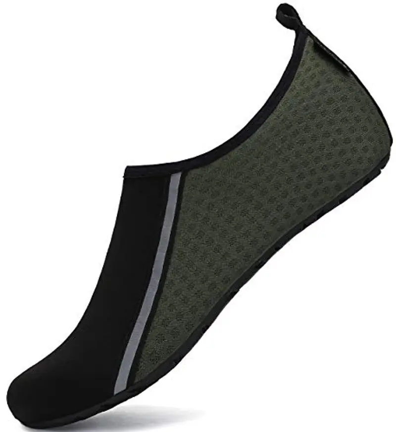 SAGUARO Scarpe da Immersione Uomo Scarpette da Scoglio Donna Scarpe Acqua Piscina Spiaggia Mare Verde E Nero 46/47