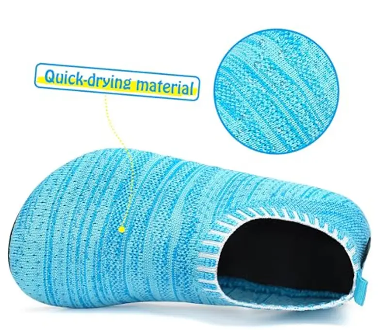 SAGUARO Scarpe da Scogli Bambino Bambina Scarpe Mare Bambini Scarpette Scogli Ragazze Ragazzi Scarpette Mare Antiscivolo Scarpe Immersione Leggere Scarpe Acqua Scarpe Nuoto Blu A, Gr.34/35 EU miniatura 3