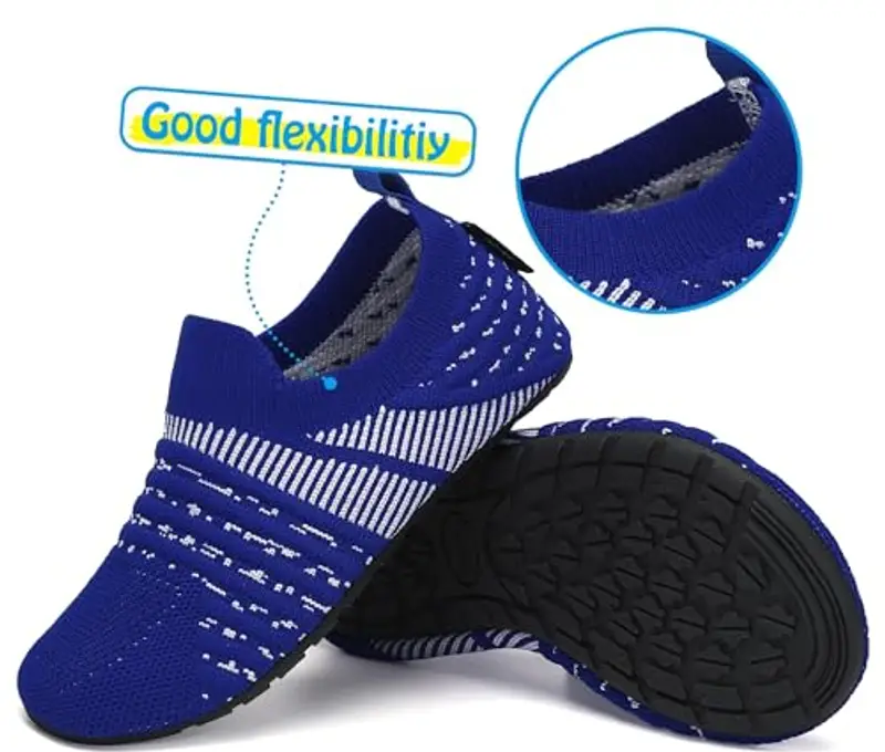 SAGUARO Scarpe da Scogli Bambino Bambina Scarpe Mare Bambini Scarpette Scogli Ragazze Ragazzi Scarpette Mare Antiscivolo Scarpe Immersione Leggere Scarpe Acqua Scarpe Nuoto Blu, Gr.28/29 EU miniatura 2