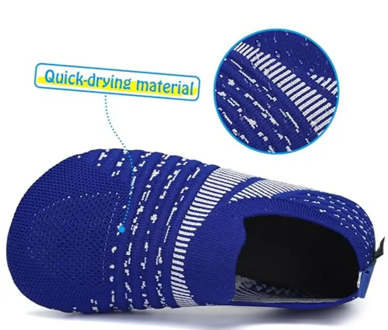SAGUARO Scarpe da Scogli Bambino Bambina Scarpe Mare Bambini Scarpette Scogli Ragazze Ragazzi Scarpette Mare Antiscivolo Scarpe Immersione Leggere Scarpe Acqua Scarpe Nuoto Blu, Gr.28/29 EU miniatura 3