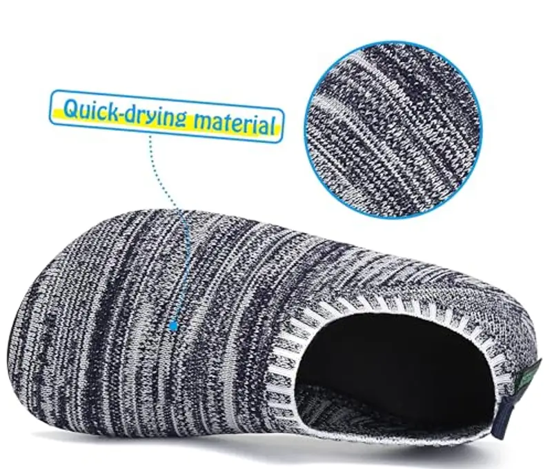 SAGUARO Scarpe da Scogli Bambino Bambina Scarpe Mare Bambini Scarpette Scogli Ragazze Ragazzi Scarpette Mare Antiscivolo Scarpe Immersione Leggere Scarpe Acqua Scarpe Nuoto Blu Scuro A, Gr.24/25 EU miniatura 3