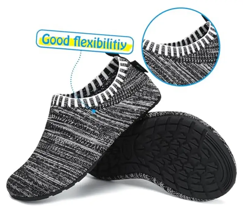 SAGUARO Scarpe da Scogli Bambino Bambina Scarpe Mare Bambini Scarpette Scogli Ragazze Ragazzi Scarpette Mare Antiscivolo Scarpe Immersione Leggere Scarpe Acqua Scarpe Nuoto Liquirizia, Gr.20/21 EU miniatura 2