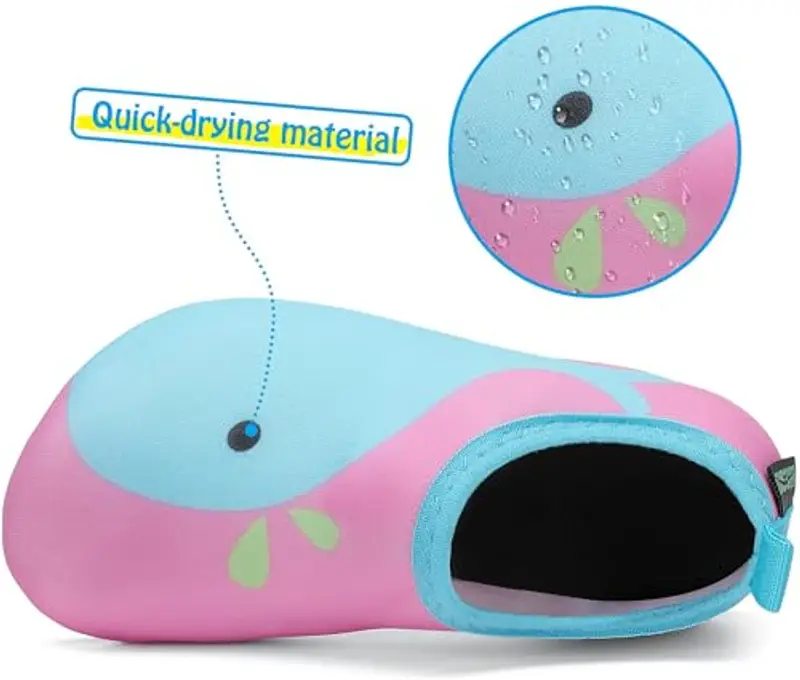 SAGUARO Scarpe da Scogli Bambino Bambina Scarpe Mare Bambini Scarpette Scogli Ragazze Ragazzi Scarpette Mare Antiscivolo Scarpe Immersione Leggere Scarpe Acqua Scarpe Nuoto Stile: 5 Rosa, Gr.32/33 EU miniatura 3