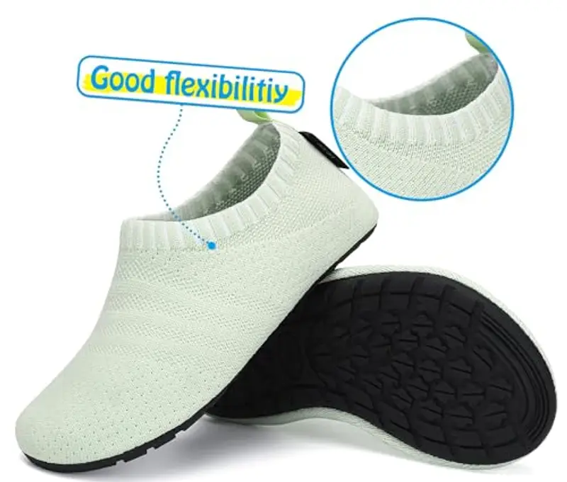 SAGUARO Scarpe da Scogli Bambino Bambina Scarpe Mare Bambini Scarpette Scogli Ragazze Ragazzi Scarpette Mare Antiscivolo Scarpe Immersione Leggere Scarpe Acqua Scarpe Nuoto Verde, Gr.24/25 EU miniatura 2