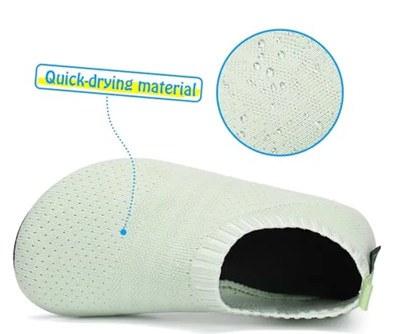 SAGUARO Scarpe da Scogli Bambino Bambina Scarpe Mare Bambini Scarpette Scogli Ragazze Ragazzi Scarpette Mare Antiscivolo Scarpe Immersione Leggere Scarpe Acqua Scarpe Nuoto Verde, Gr.24/25 EU miniatura 3