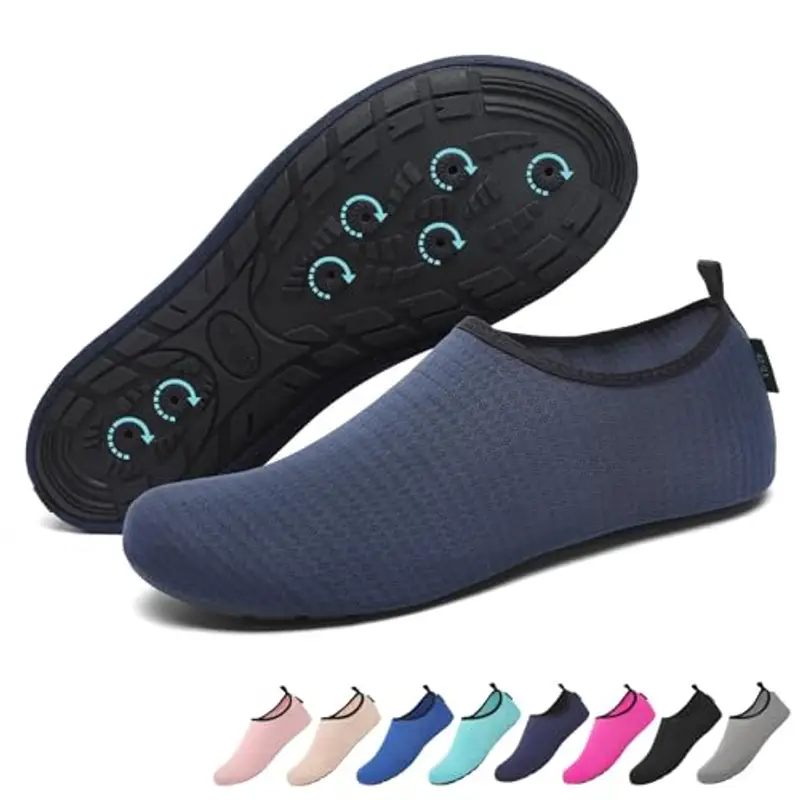 SAGUARO Scarpe da Scoglio Donna Uomo Scarpette Scoglio Scarpette Mare Scogli Antiscivolo Scarpe Mare Scoglio per Spiaggia Acqua Immersione Rombi Blu Notte Gr.40/41