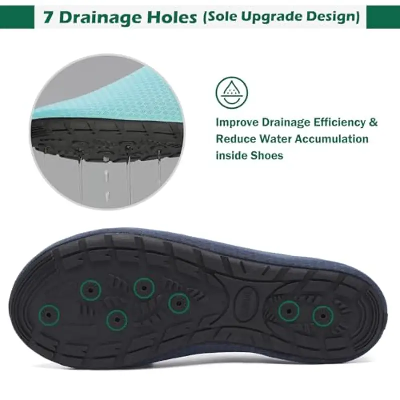 SAGUARO Scarpe da Scoglio Donna Uomo Scarpette Scoglio Scarpette Mare Scogli Antiscivolo Scarpe Mare Scoglio per Spiaggia Acqua Immersione Rombi Blu Notte Gr.40/41 miniatura 2