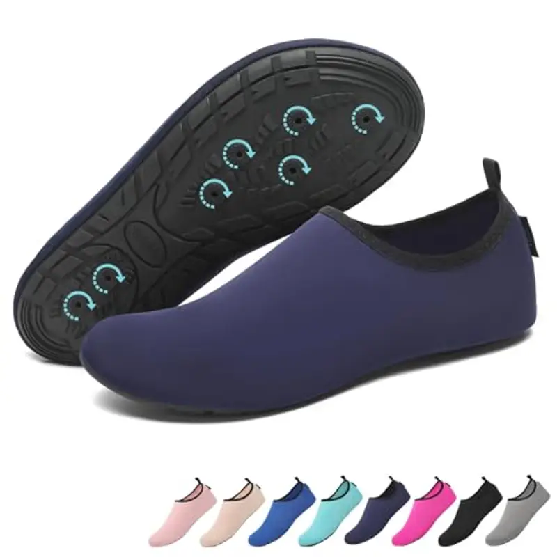 SAGUARO Scarpe da Scoglio Donna Uomo Scarpette Scoglio Scarpette Mare Scogli Antiscivolo Scarpe Mare Scoglio per Spiaggia Acqua Immersione Solido Blu Scuro Gr.42/43