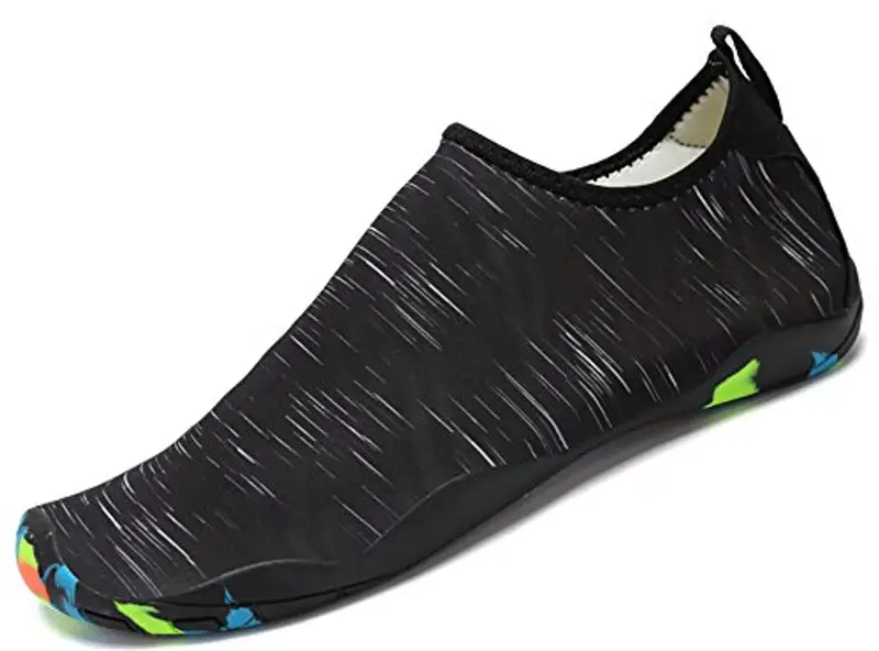 SAGUARO Scarpe da Scoglio per Uomo Donna Asciugatura Rapida Scarpette da Spiaggia Surf Traspirante Antiscivolo Scarpe Immersione, Spiaggia Nero 37
