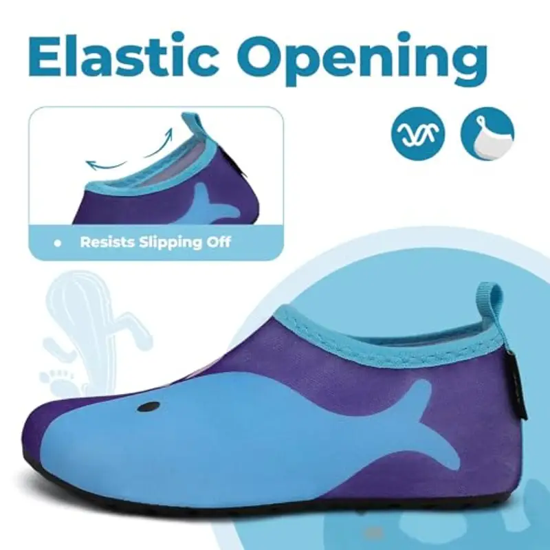 SAGUARO Scarpe da Scoglio Ragazzi Scarpe Mare Ragazze Bambini Scarpette da Scoglio Rapida Asciugatura Scarpette Mare per Acqua Immersione Surf Azzurro Cielo, GR.34/35 miniatura 3