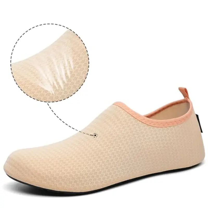 SAGUARO Scarpe da Scoglio Uomo Donna Scarpette Scoglio Leggere Scarpe Mare Asciugatura Rapida Scarpette Mare Scarpe Spiaggia Antiscivolo Scarpe per Acqua Immersione Surf Arancione Gr. 42/43 EU miniatura 3