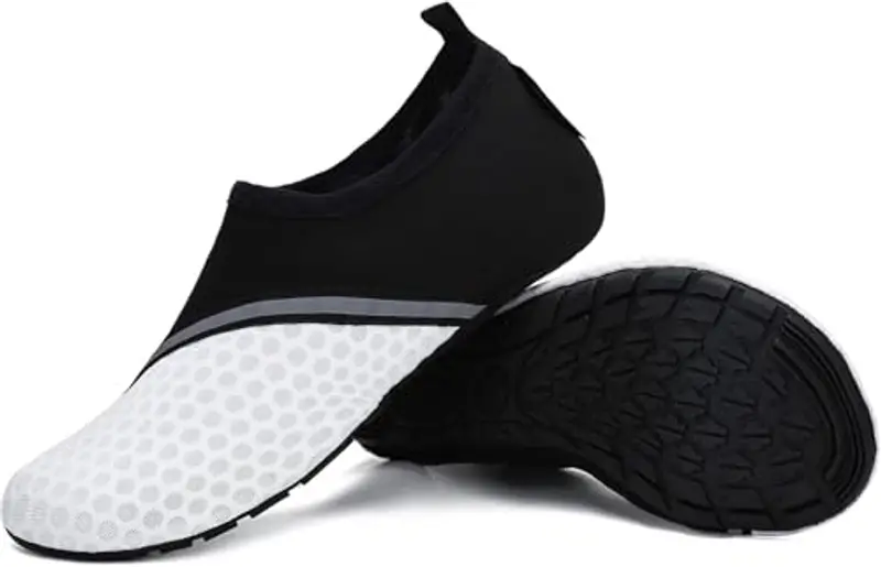 SAGUARO Scarpe da Scoglio Uomo Donna Scarpette Scoglio Leggere Scarpe Mare Asciugatura Rapida Scarpette Mare Scarpe Spiaggia Antiscivolo Scarpe per Acqua Immersione Surf Bianco Fumo Gr. 40/41 EU