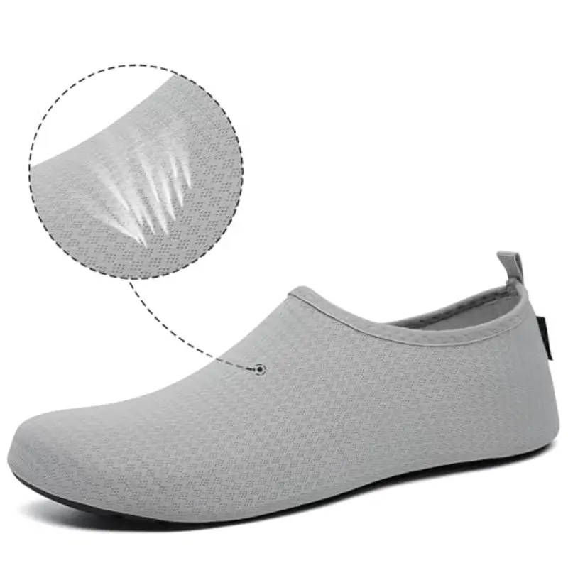 SAGUARO Scarpe da Scoglio Uomo Donna Scarpette Scoglio Leggere Scarpe Mare Asciugatura Rapida Scarpette Mare Scarpe Spiaggia Antiscivolo Scarpe per Acqua Immersione Surf Grigio Corazzato Gr. 36/37 EU miniatura 3