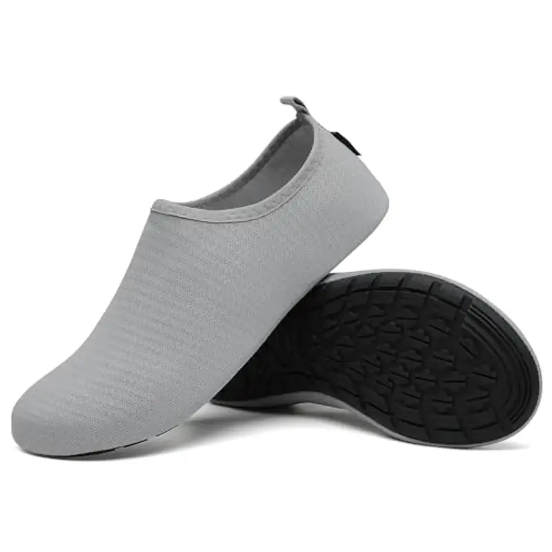SAGUARO Scarpe da Scoglio Uomo Donna Scarpette Scoglio Leggere Scarpe Mare Asciugatura Rapida Scarpette Mare Scarpe Spiaggia Antiscivolo Scarpe per Acqua Immersione Surf Grigio Corazzato Gr. 42/43 EU