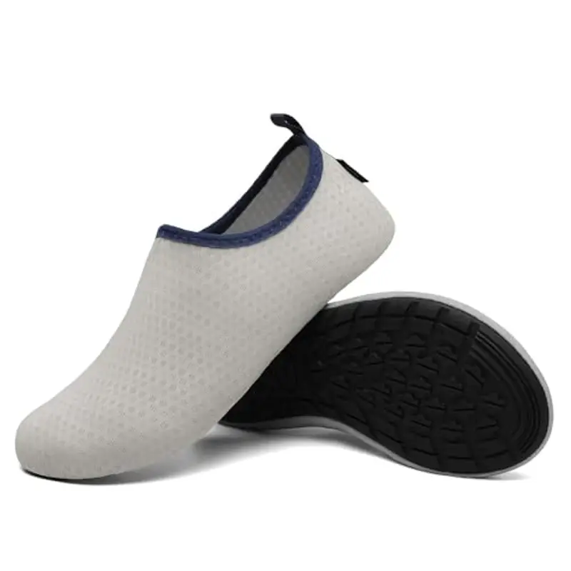 SAGUARO Scarpe da Scoglio Uomo Donna Scarpette Scoglio Leggere Scarpe Mare Asciugatura Rapida Scarpette Mare Scarpe Spiaggia Antiscivolo Scarpe per Acqua Immersione Surf Grigio Taupe Gr. 42/43 EU