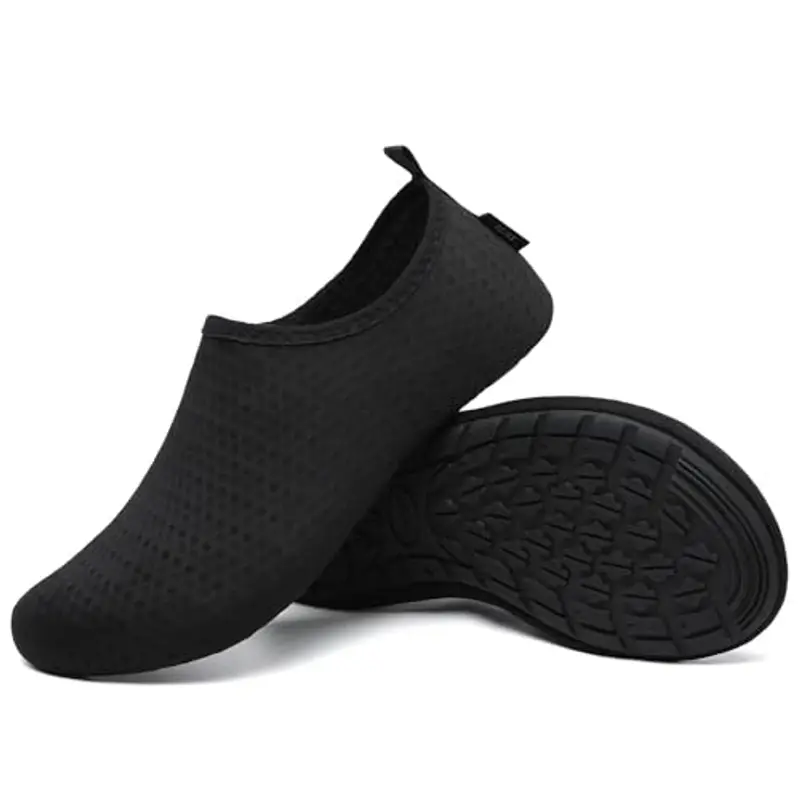 SAGUARO Scarpe da Scoglio Uomo Donna Scarpette Scoglio Leggere Scarpe Mare Asciugatura Rapida Scarpette Mare Scarpe Spiaggia Antiscivolo Scarpe per Acqua Immersione Surf Nero Ricco Gr. 44/45 EU