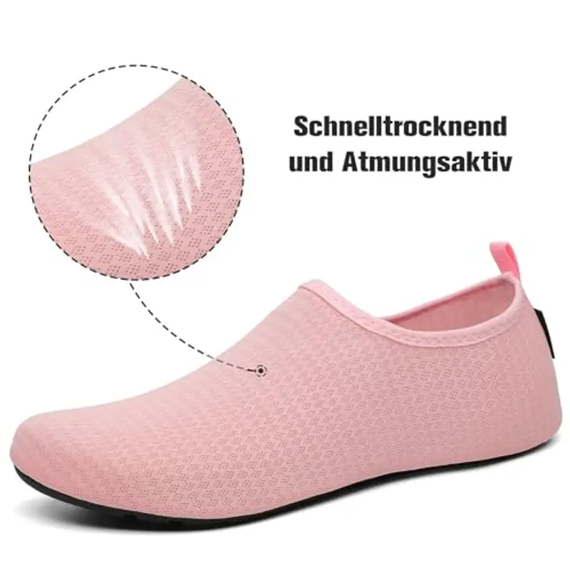 SAGUARO Scarpe da Scoglio Uomo Donna Scarpette Scoglio Leggere Scarpe Mare Asciugatura Rapida Scarpette Mare Scarpe Spiaggia Antiscivolo Scarpe per Acqua Immersione Surf Rosa Gr. 40/41 EU miniatura 3