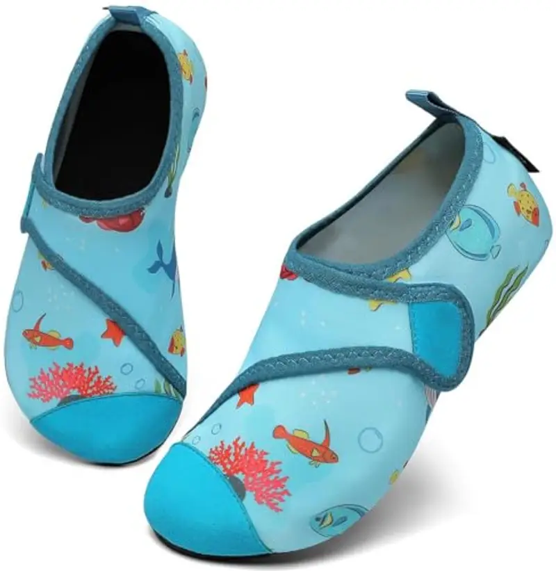 SAGUARO Scarpette Scoglio Ragazzi Ragazze Scarpe da Immersione Antiscivolo Leggere Scarpe da Sport Acquatici Bambino per Mare Piscina, Touch X, Blu Ceruleo, 26/27 EU
