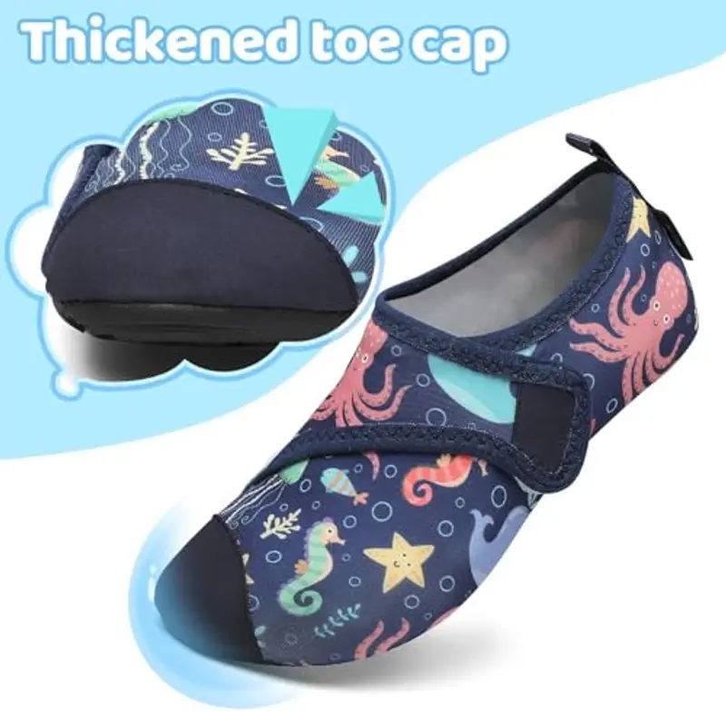 SAGUARO Scarpette Scoglio Ragazzi Ragazze Scarpe da Immersione Antiscivolo Leggere Scarpe da Sport Acquatici Bambino per Mare Piscina, Touch X, Blu Indaco, 32/33 EU miniatura 3