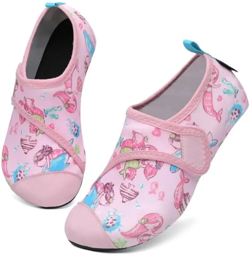 SAGUARO Scarpette Scoglio Ragazzi Ragazze Scarpe da Immersione Antiscivolo Leggere Scarpe da Sport Acquatici Bambino per Mare Piscina, Touch X, Rosa Crepe, 32/33 EU