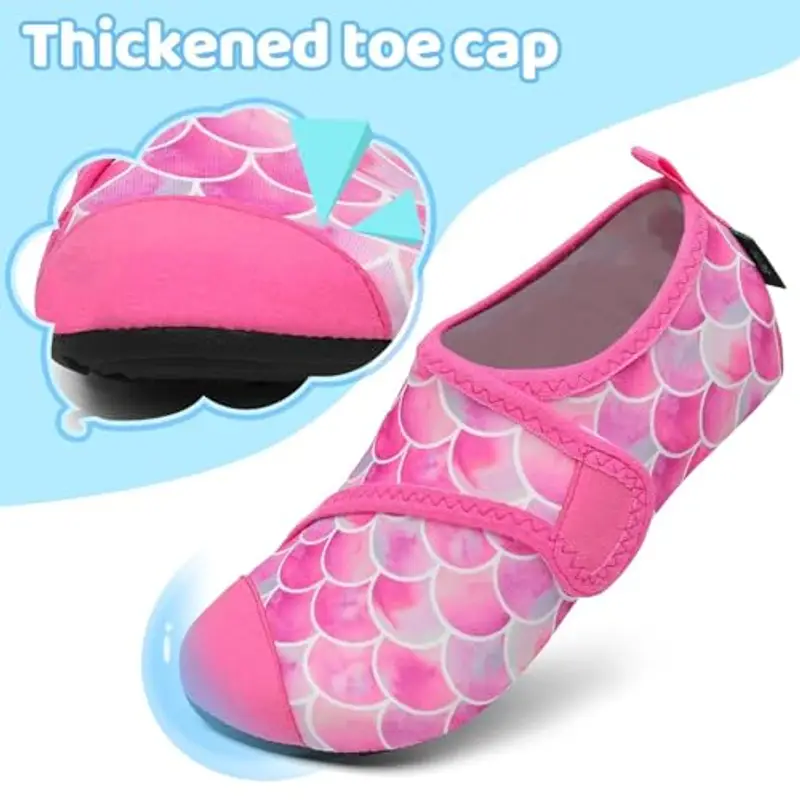 SAGUARO Scarpette Scoglio Ragazzi Ragazze Scarpe da Immersione Antiscivolo Leggere Scarpe da Sport Acquatici Bambino per Mare Piscina, Touch X, Rosso, 28/29 EU miniatura 3