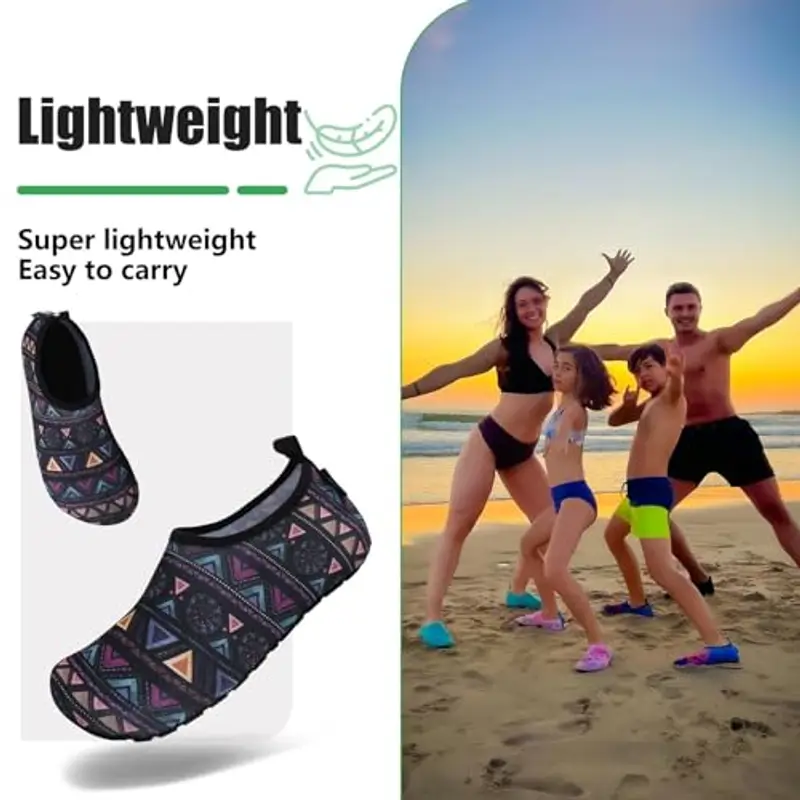 SAGUARO Scarpette Scoglio Uomo Donna Scarpe da Sport Acquatici Barefoot Scarpe da Piscina Spiaggia Canottaggio Mare Fiume Nuoto Surf Vela Calzini per Immersione (Bohemia Viola, 36/37 EU) miniatura 3
