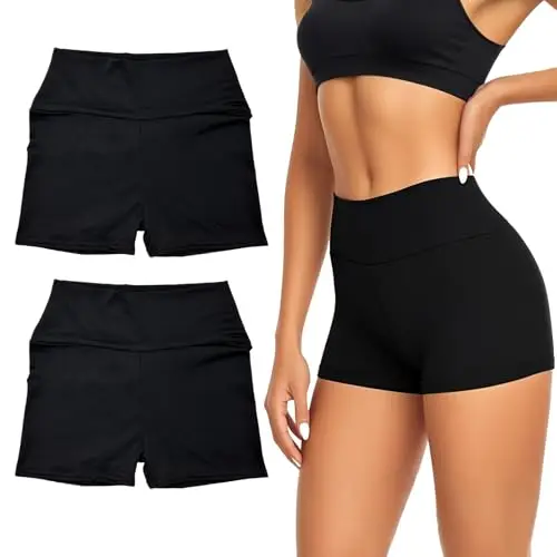 SAIIURV 2 Pezzi Pantaloncini Pallavolo Donna, Pantaloncini Sportivi Donna,