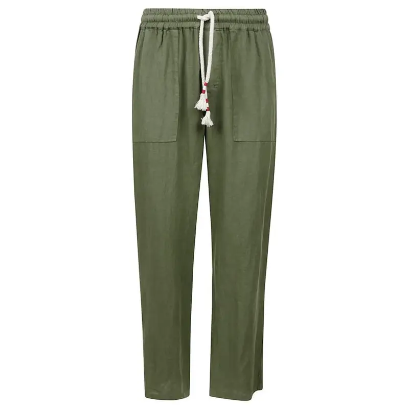 pantaloni uomo calais in lino verde