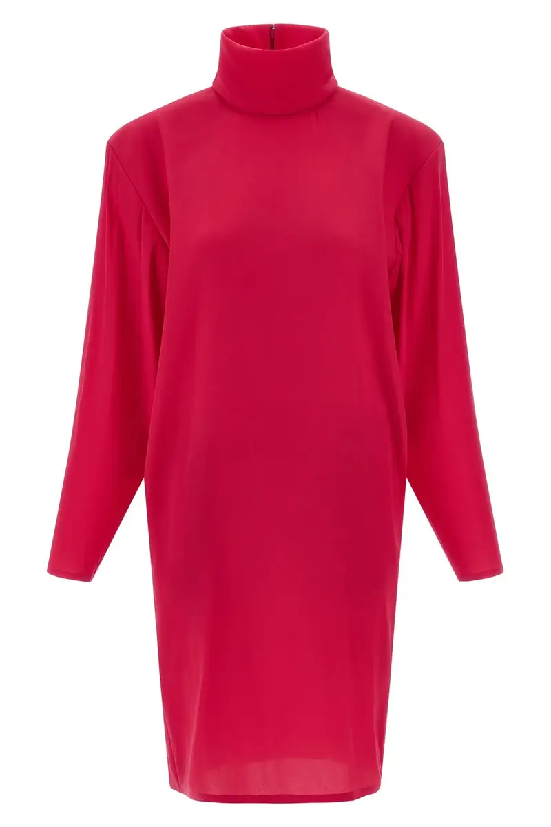 Abito Spalle Strutturate Fuxia