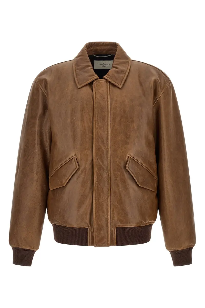 Bomber Pelle Vintage Marrone