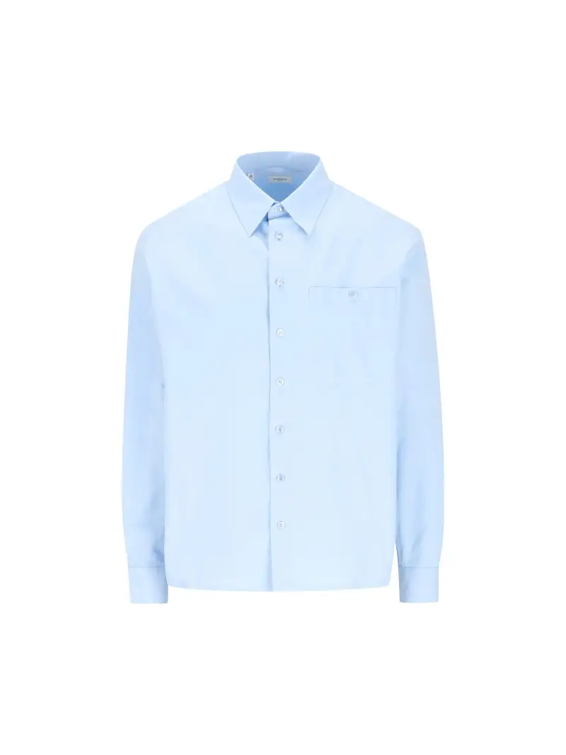 Camicia In Popeline Di Cotone AZZURRO